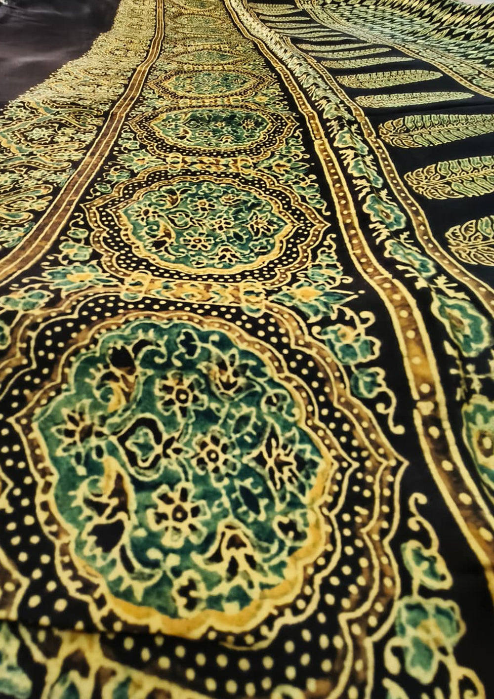 Handblock Printed Ajrakh Modal Dupatta - AJ01IFB - Wefta