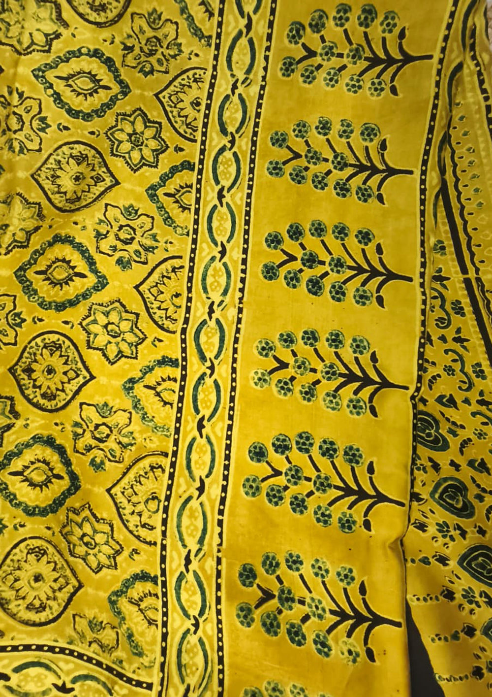 Handblock Printed Ajrakh Modal Dupatta - AJ02IFB - Wefta