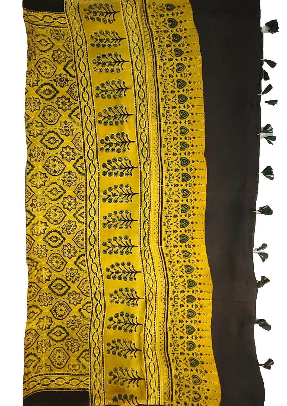 Handblock Printed Ajrakh Modal Dupatta - AJ02IFB - Wefta