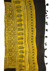 Handblock Printed Ajrakh Modal Dupatta - AJ02IFB - Wefta