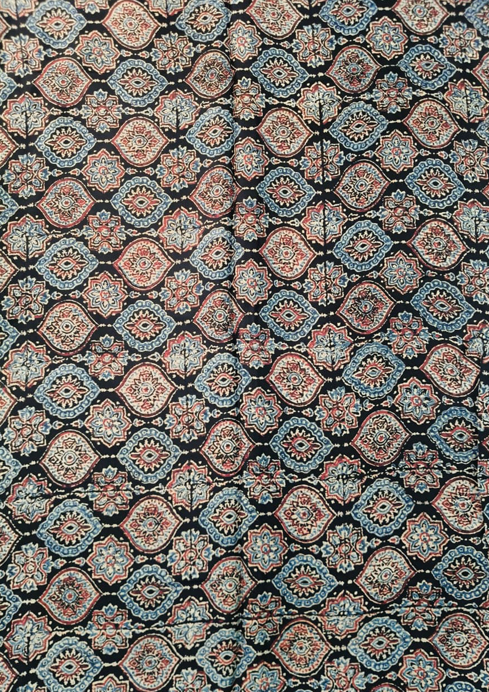 Handblock Printed Ajrakh Modal Dupatta - AJ04IFB - Wefta