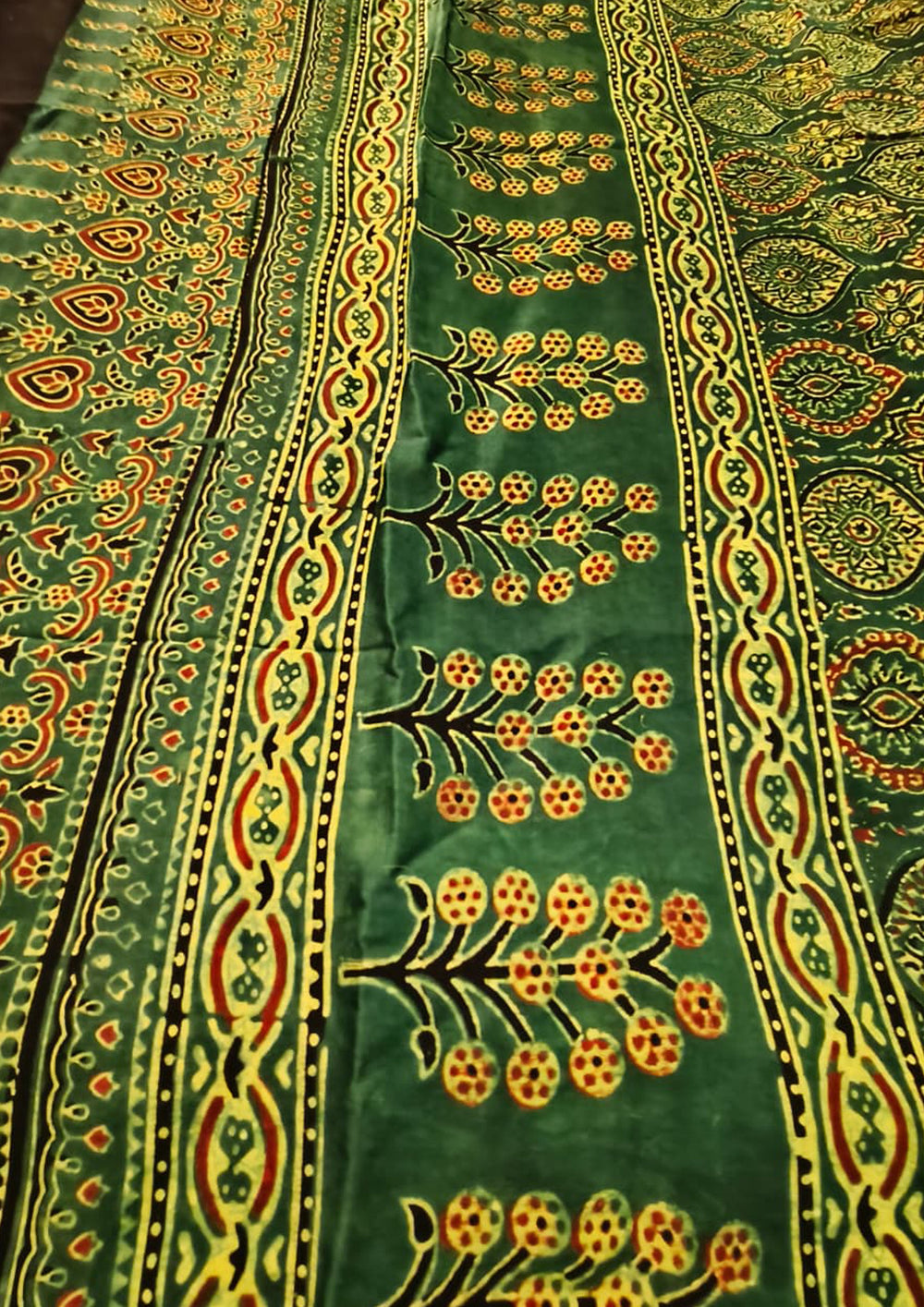Handblock Printed Ajrakh Modal Dupatta - AJ05IFB - Wefta