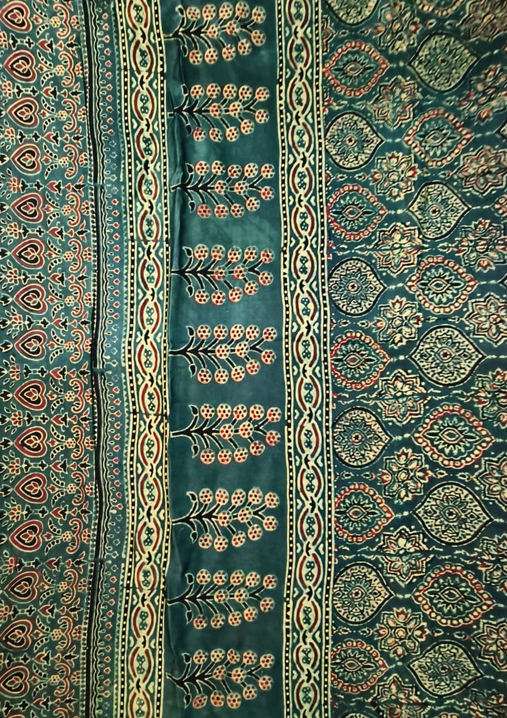 Handblock Printed Ajrakh Modal Dupatta - AJ05IFB - Wefta