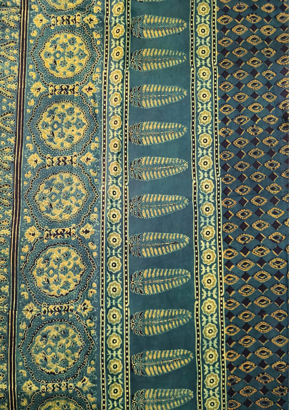 Handblock Printed Ajrakh Modal Dupatta - AJ06IFB - Wefta