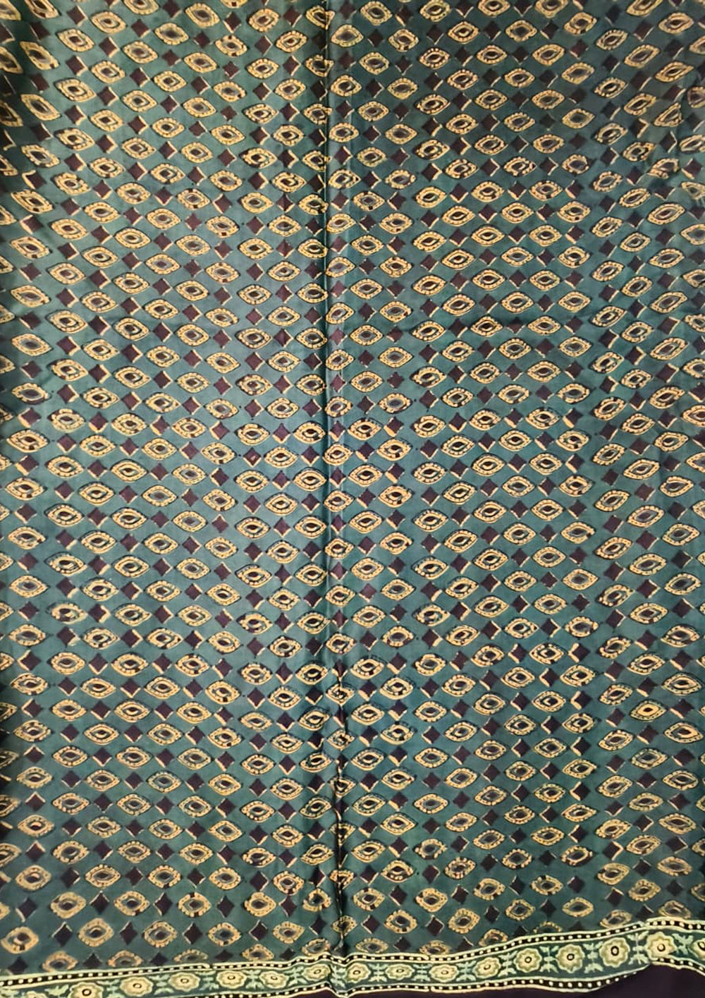 Handblock Printed Ajrakh Modal Dupatta - AJ06IFB - Wefta