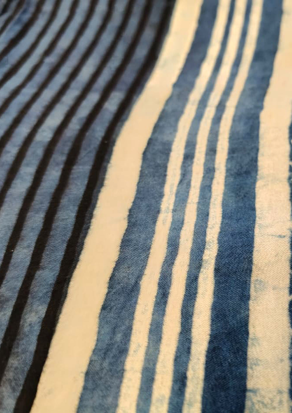 Handblock Printed Ajrakh Modal Stole - SM12Ib - Wefta
