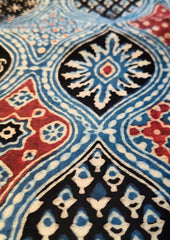 Handblock Printed Ajrakh Modal Stole - SM12Ib - Wefta