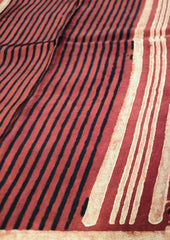 Handblock Printed Ajrakh Modal Stole - SM13Ib - Wefta
