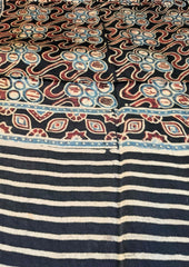 Handblock Printed Ajrakh Modal Stole - SM14Ib - Wefta