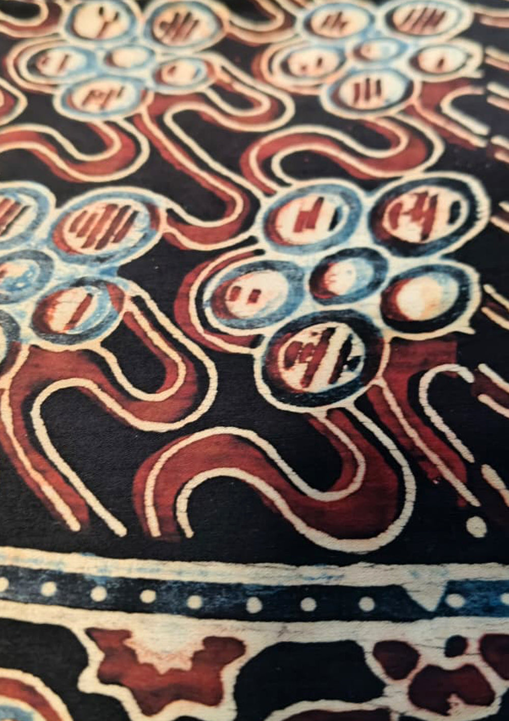 Handblock Printed Ajrakh Modal Stole - SM14Ib - Wefta
