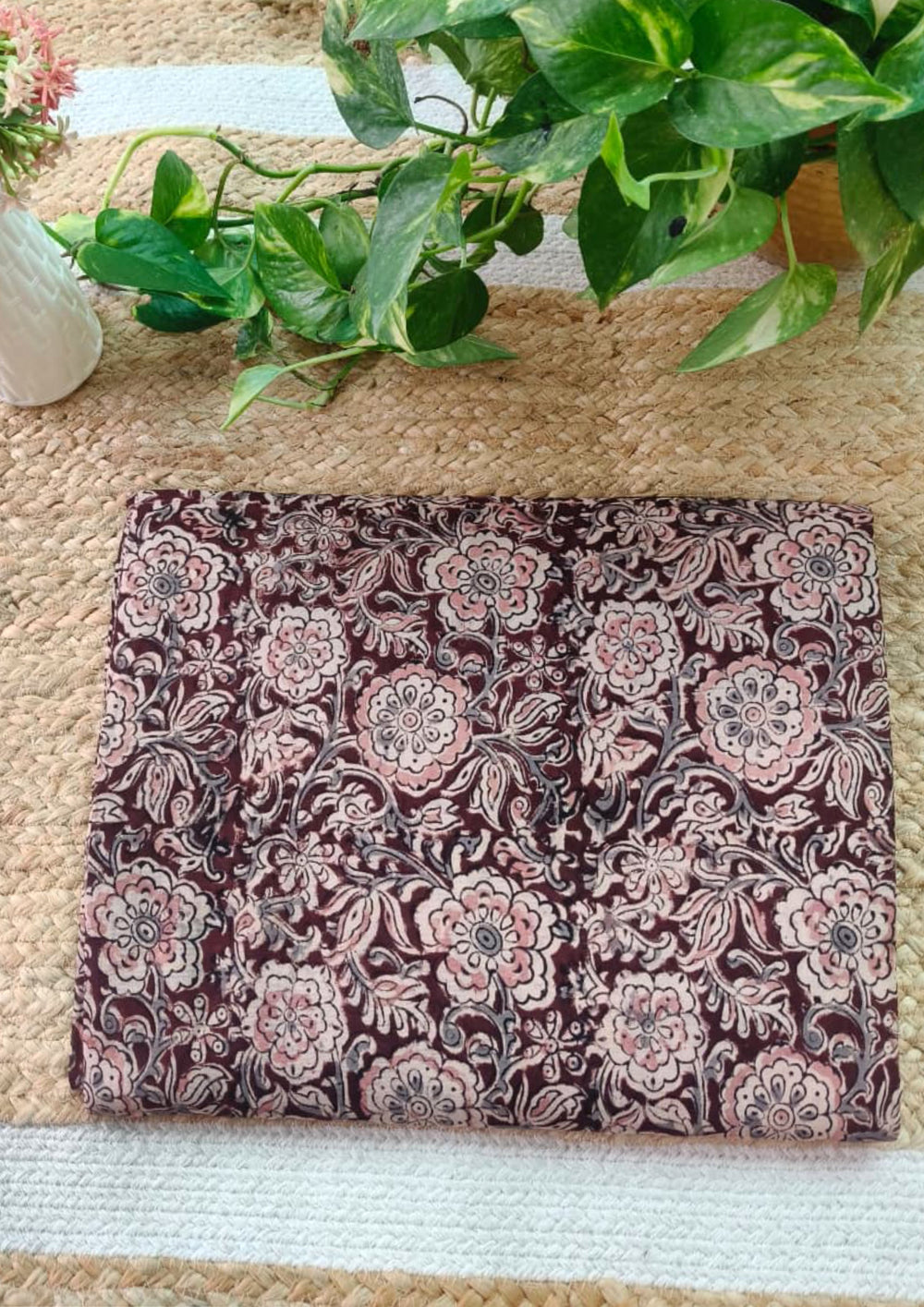 Handblock Printed Kalamkari Saree - HBK1 - Wefta