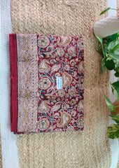 Handblock Printed Kalamkari Saree - HBK2 - Wefta