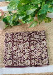 Handblock Printed Kalamkari Saree - HBK3 - Wefta