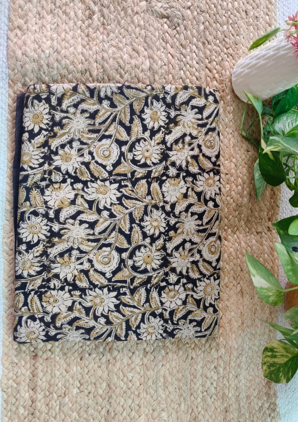 Handblock Printed Kalamkari Saree - HBK4 - Wefta