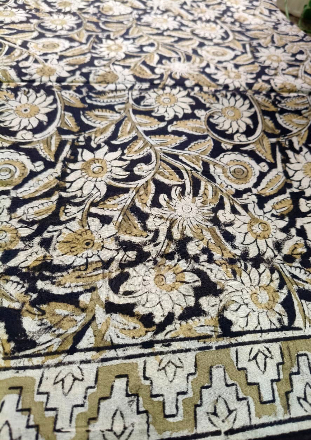 Handblock Printed Kalamkari Saree - HBK4 - Wefta