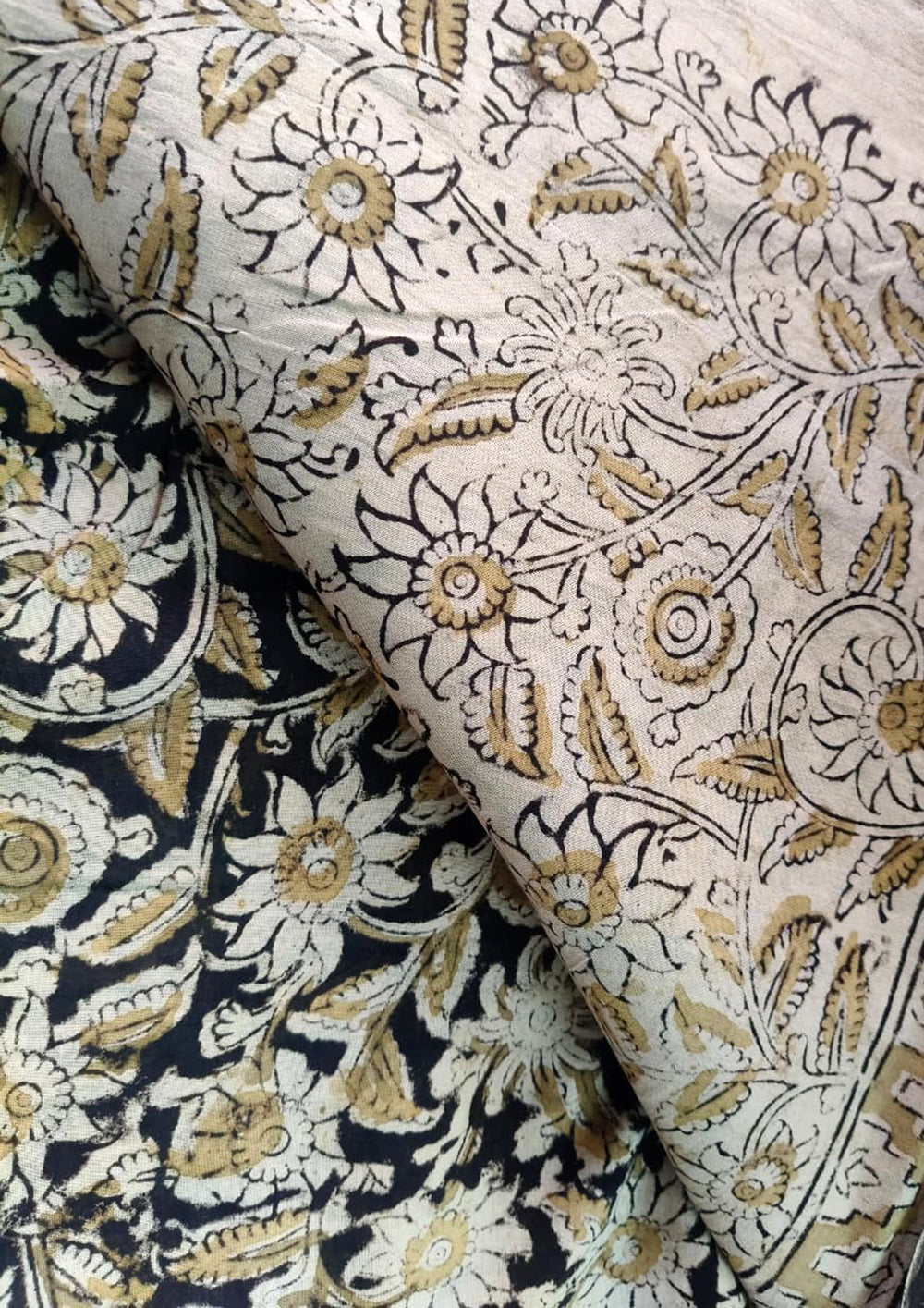 Handblock Printed Kalamkari Saree - HBK4 - Wefta