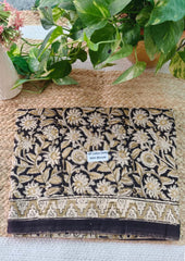 Handblock Printed Kalamkari Saree - HBK4 - Wefta