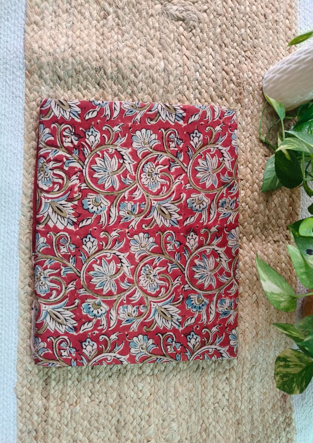 Handblock Printed Kalamkari Saree - HBK6 - Wefta