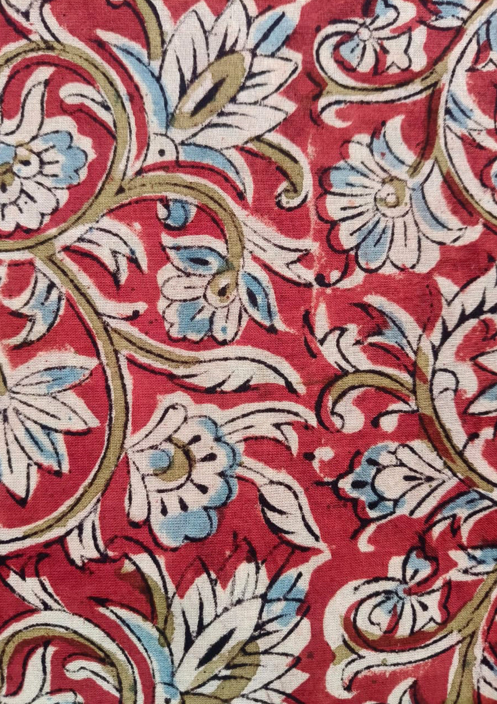 Handblock Printed Kalamkari Saree - HBK6 - Wefta