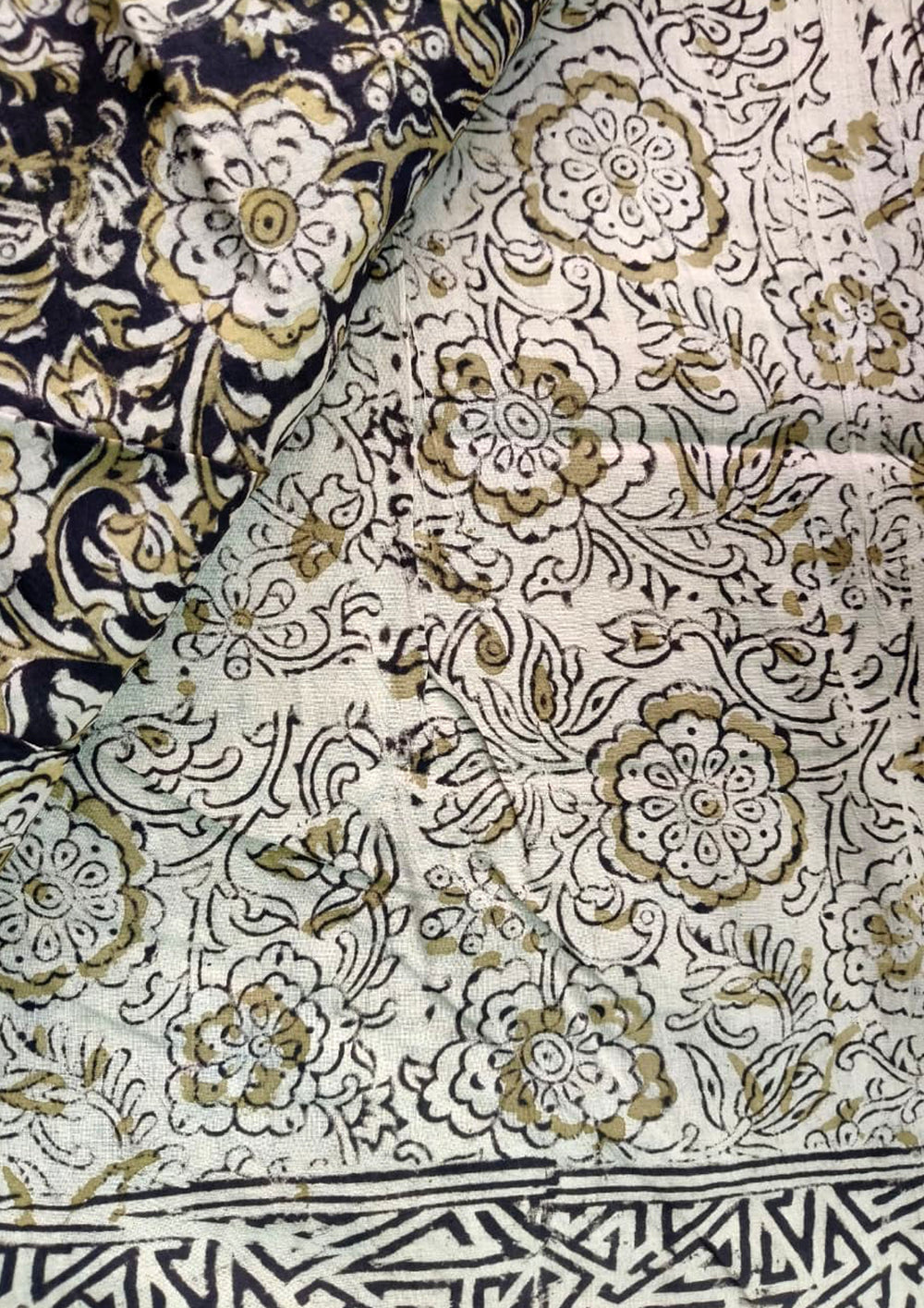 Handblock Printed Kalamkari Saree - HBK7 - Wefta