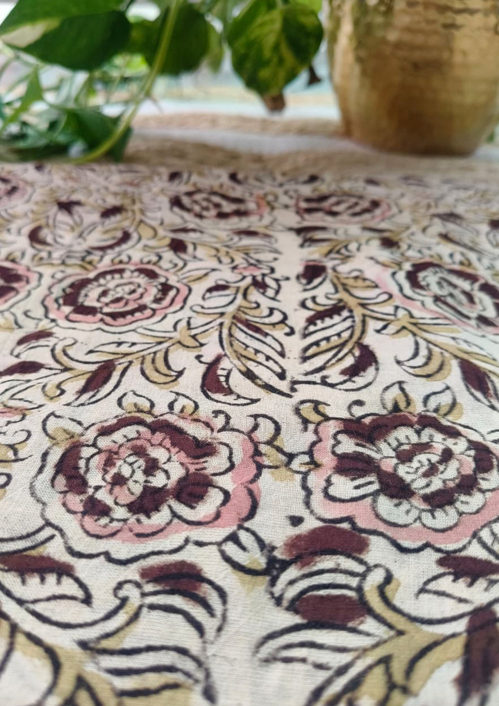 Handblock Printed Kalamkari Saree - HBK9 - Wefta