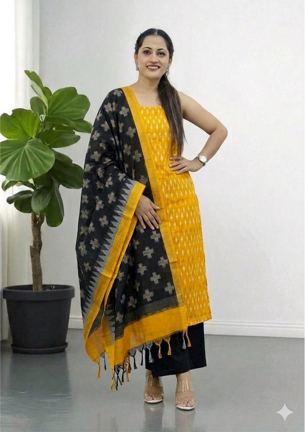 Ikat Cotton Suit - IK06BH - Wefta