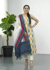 Ikat Cotton Suit - IK07BH - Wefta