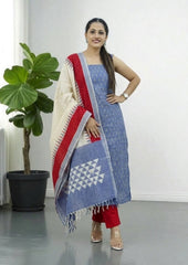 Ikat Cotton Suit - IK08BH - Wefta