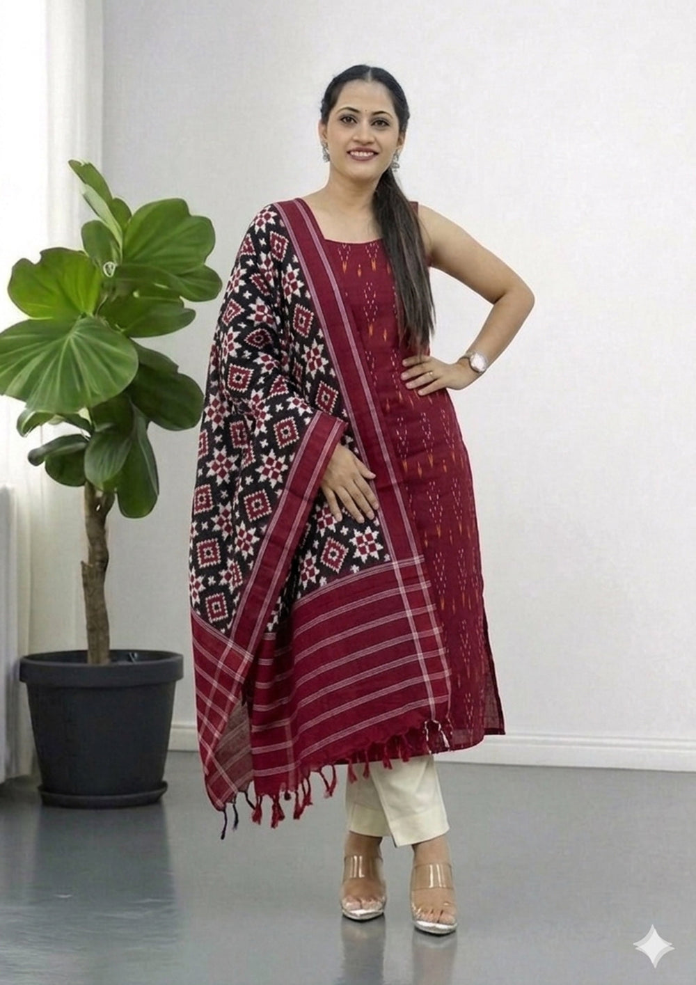 Ikat Cotton Suit - IK24BH Teliya - Wefta