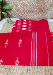 Jamdani Cotton Suit - Red JS1 - Wefta