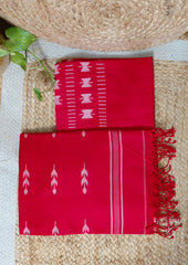 Jamdani Cotton Suit - Red JS1 - Wefta