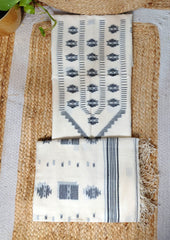 Jamdani Cotton Suit - White JS6 - Wefta