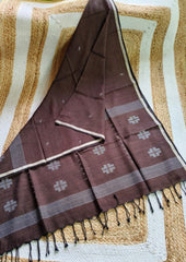 Jamdani Stole - Brown 1 - Wefta
