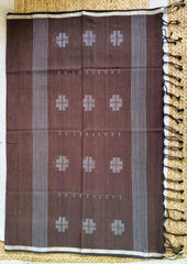 Jamdani Stole - Brown 1 - Wefta