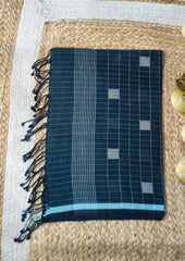Jamdani Stole - Dark Green HJ28 - Wefta