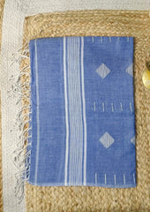 Jamdani Stole - Denim Blue HJ29 - Wefta