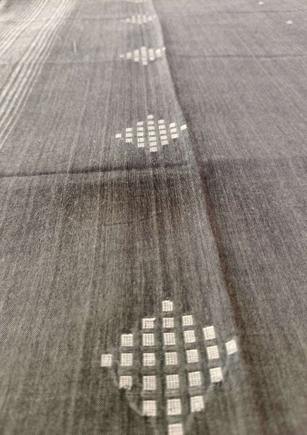 Jamdani Stole - Grey 1 - Wefta