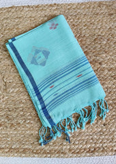 Jamdani Stole - Light Blue LB1 - Wefta