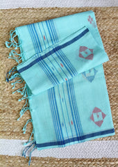 Jamdani Stole - Light Blue LB1 - Wefta