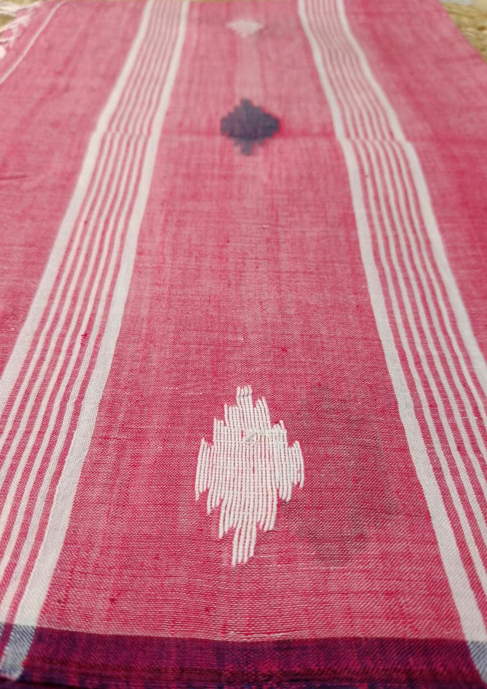 Jamdani Stole - Pink HJ27 - Wefta