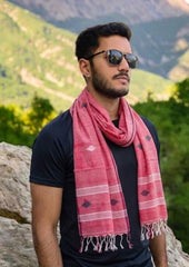 Jamdani Stole - Pink HJ27 - Wefta