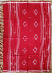 Jamdani Stole - Red 1 - Wefta