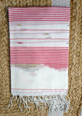 Jamdani Stole - White HJ30 - Wefta