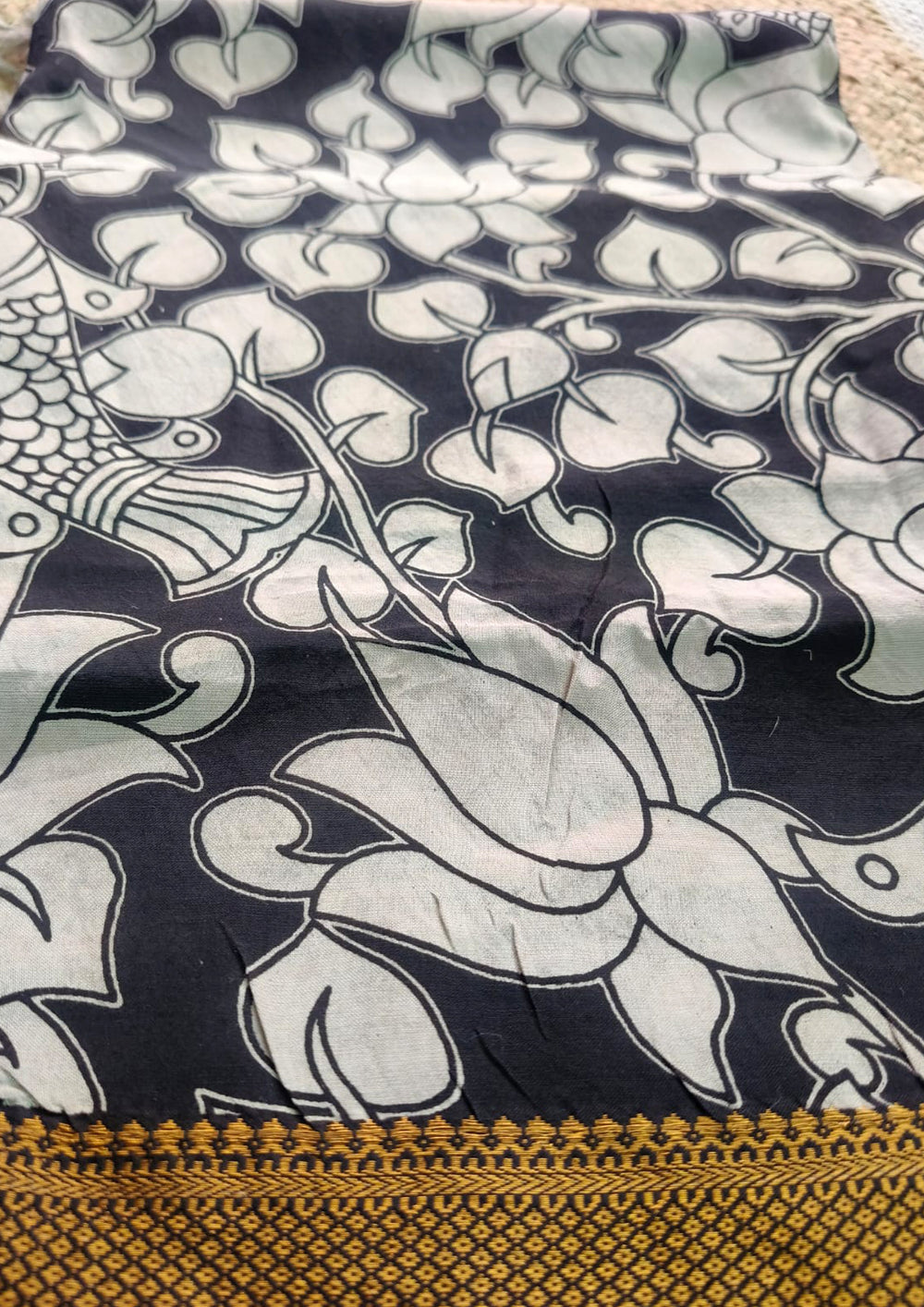 Kalamkari Digital Printed Dupatta - HBKD2 - Wefta