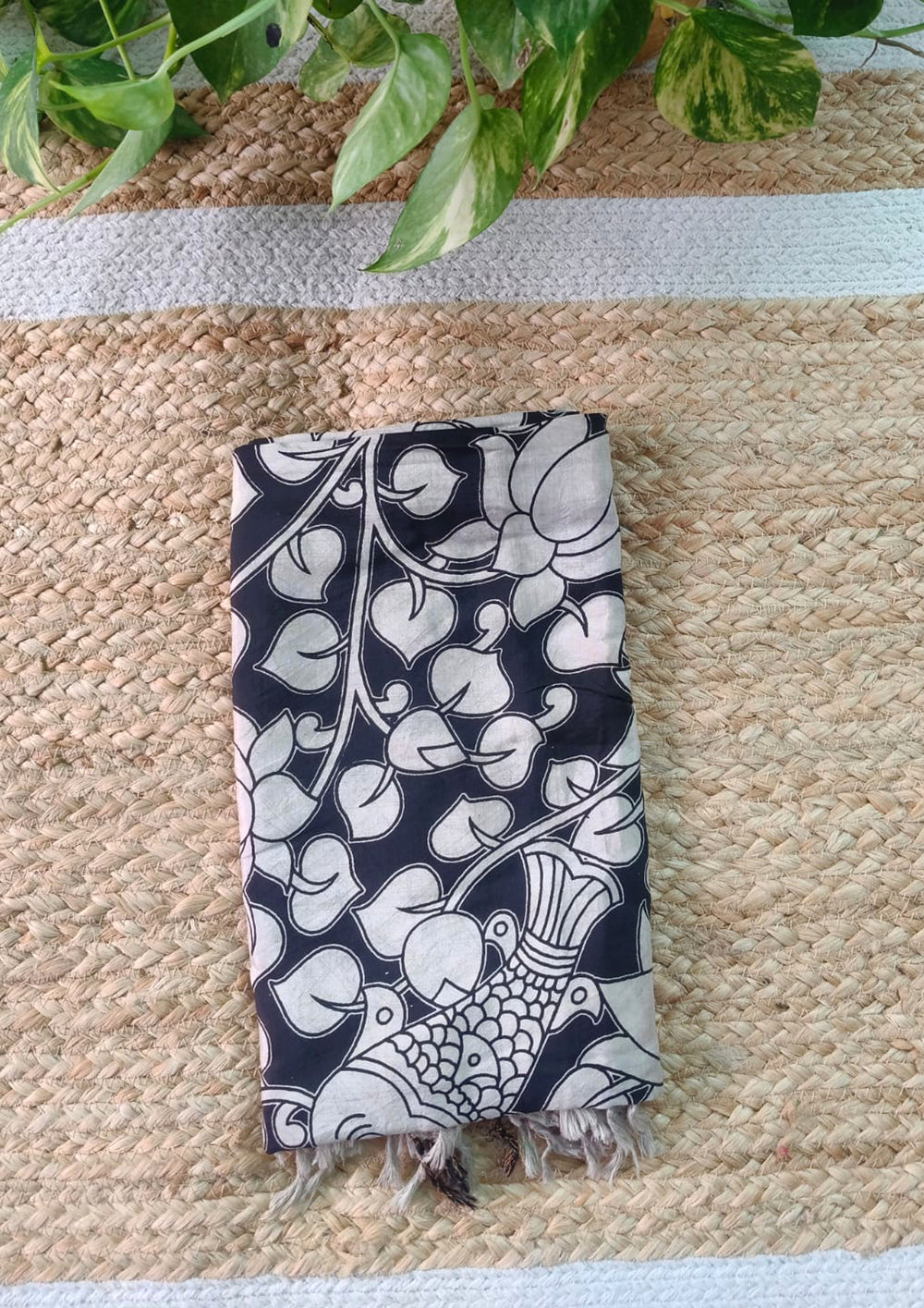 Kalamkari Digital Printed Dupatta - HBKD2 - Wefta