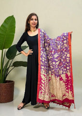 Kalamkari Digital Printed Dupatta - HBKD3 - Wefta