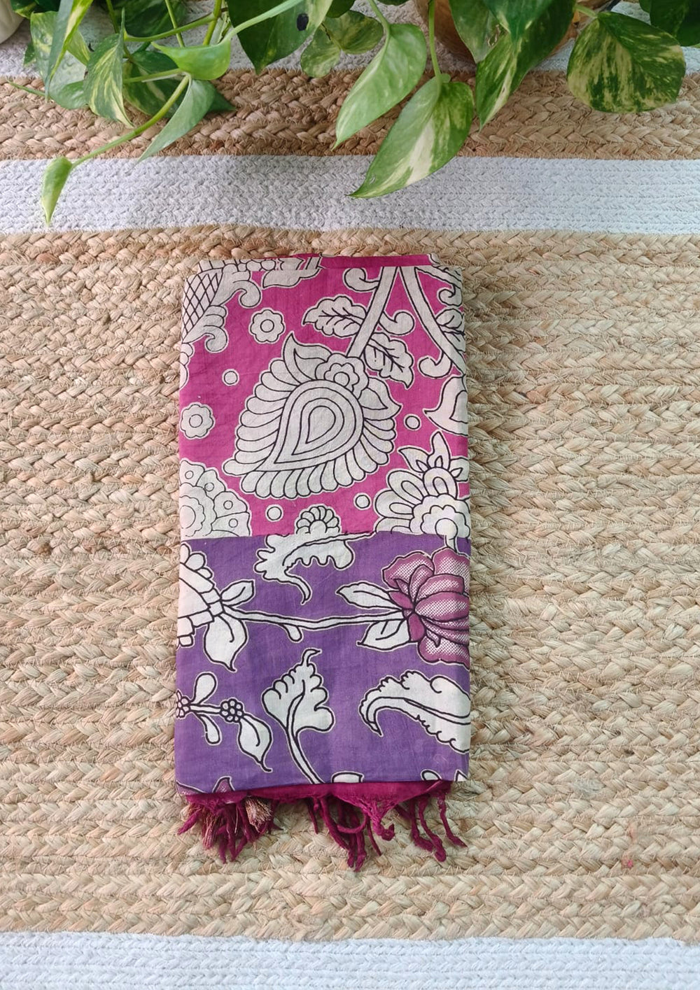 Kalamkari Digital Printed Dupatta - HBKD3 - Wefta