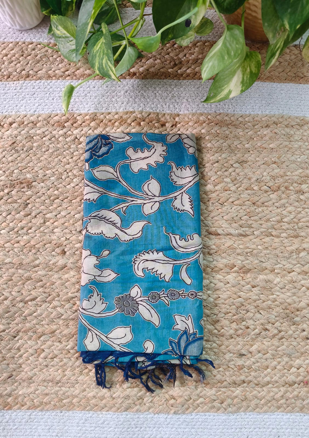 Kalamkari Digital Printed Dupatta - HBKD4 - Wefta