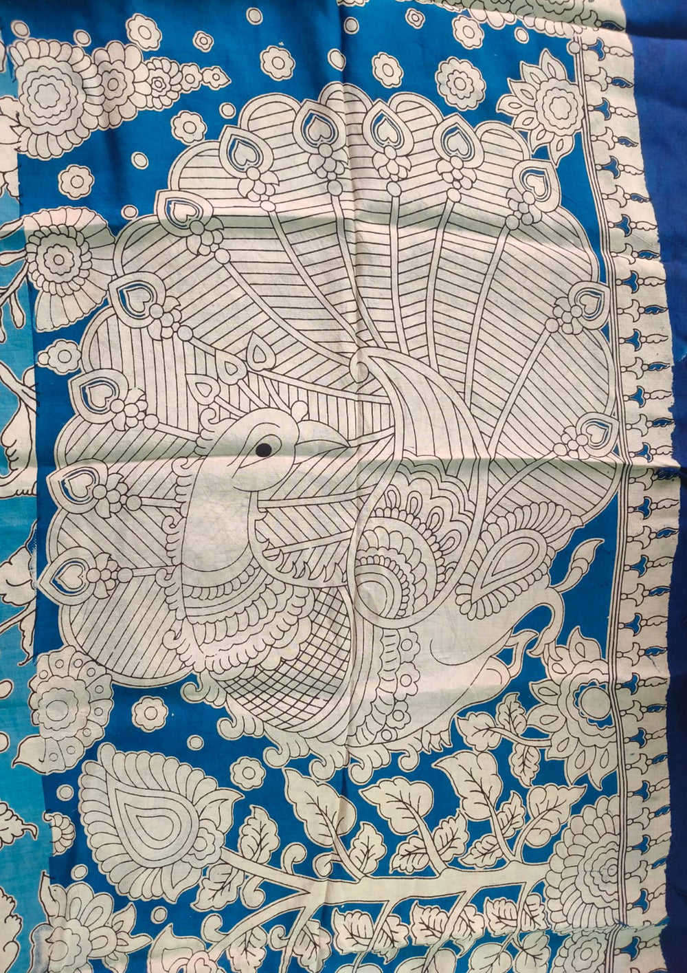 Kalamkari Digital Printed Dupatta - HBKD4 - Wefta
