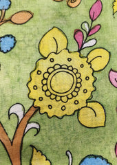 Kalamkari Dupatta - Green K3 - Wefta